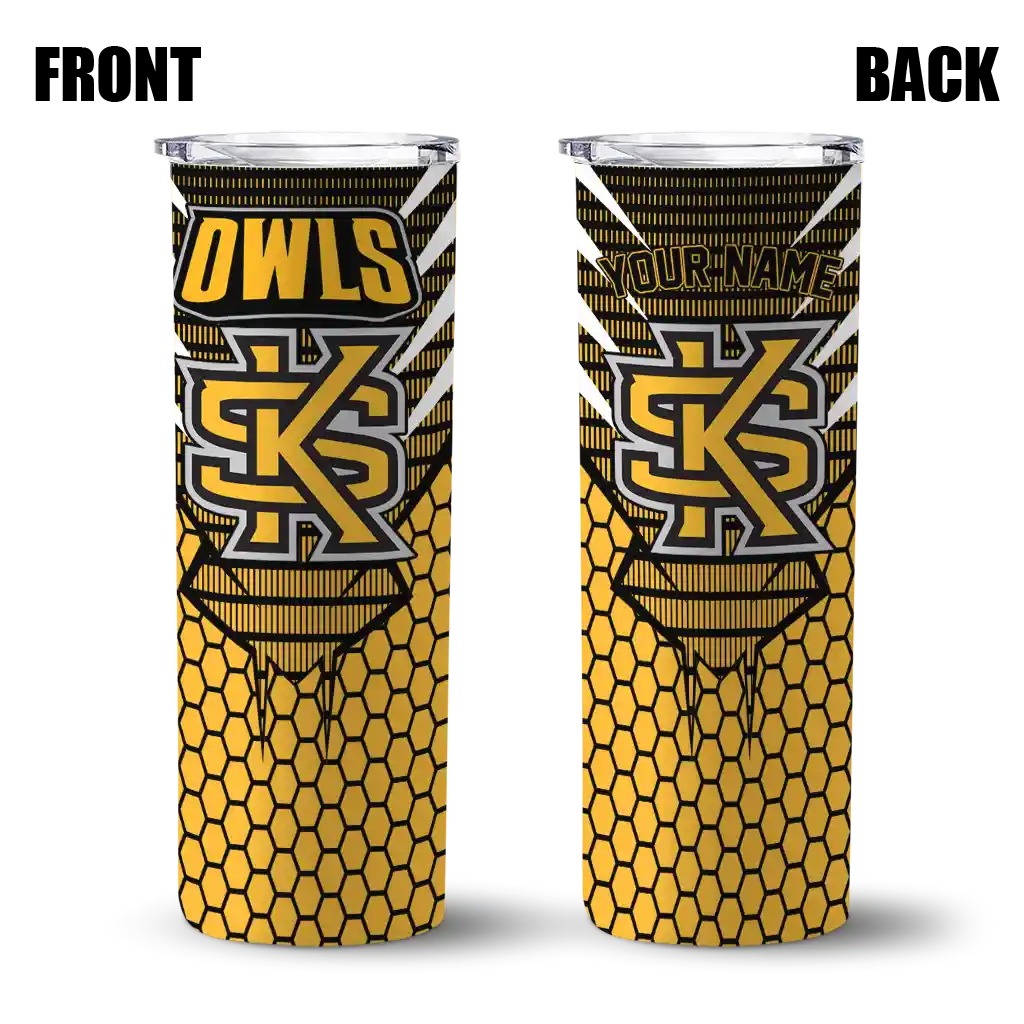 custom-kennesaw-state-owls-chevron-stripes-gold-skinny-tumbler-fashion-forward.webp