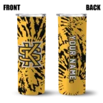 custom-kennesaw-state-owls-metallic-grid-gold-skinny-tumbler-best-selling.webp