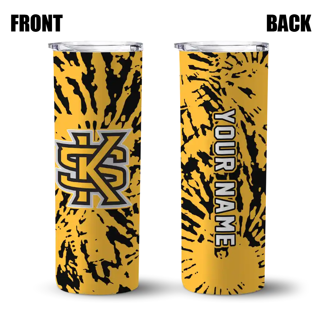 custom-kennesaw-state-owls-metallic-grid-gold-skinny-tumbler-fashion-forward.webp
