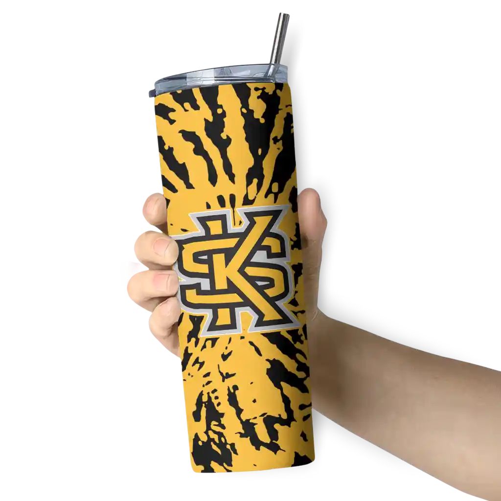 custom-kennesaw-state-owls-metallic-grid-gold-skinny-tumbler-premium-grade.webp