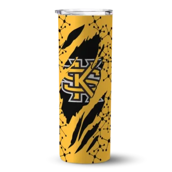 Custom Kennesaw State Owls Star Pop Gold Black Skinny Tumbler