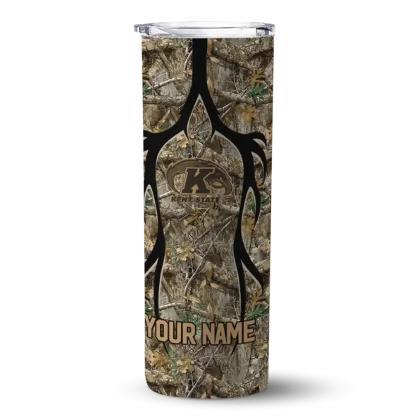 custom kent state golden flashes antler flow camo skinny tumbler best selling