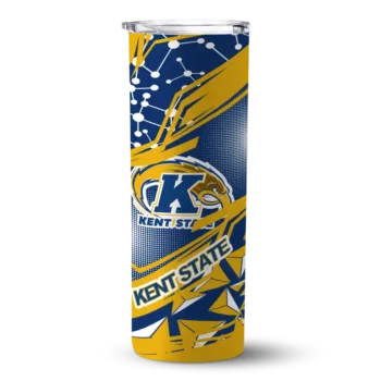 Custom Kent State Golden Flashes Helmet Clash Navy Blue Skinny Tumbler