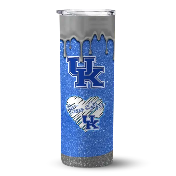 custom kentucky wildcats pixel fade blue skinny tumbler best selling