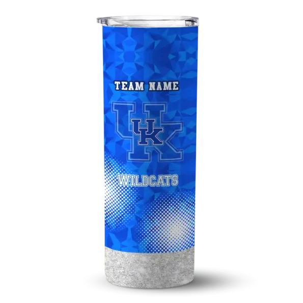 custom kentucky wildcats starburst tiles blue skinny tumbler best selling