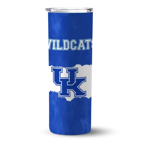 custom kentucky wildcats torn band blue white skinny tumbler best selling