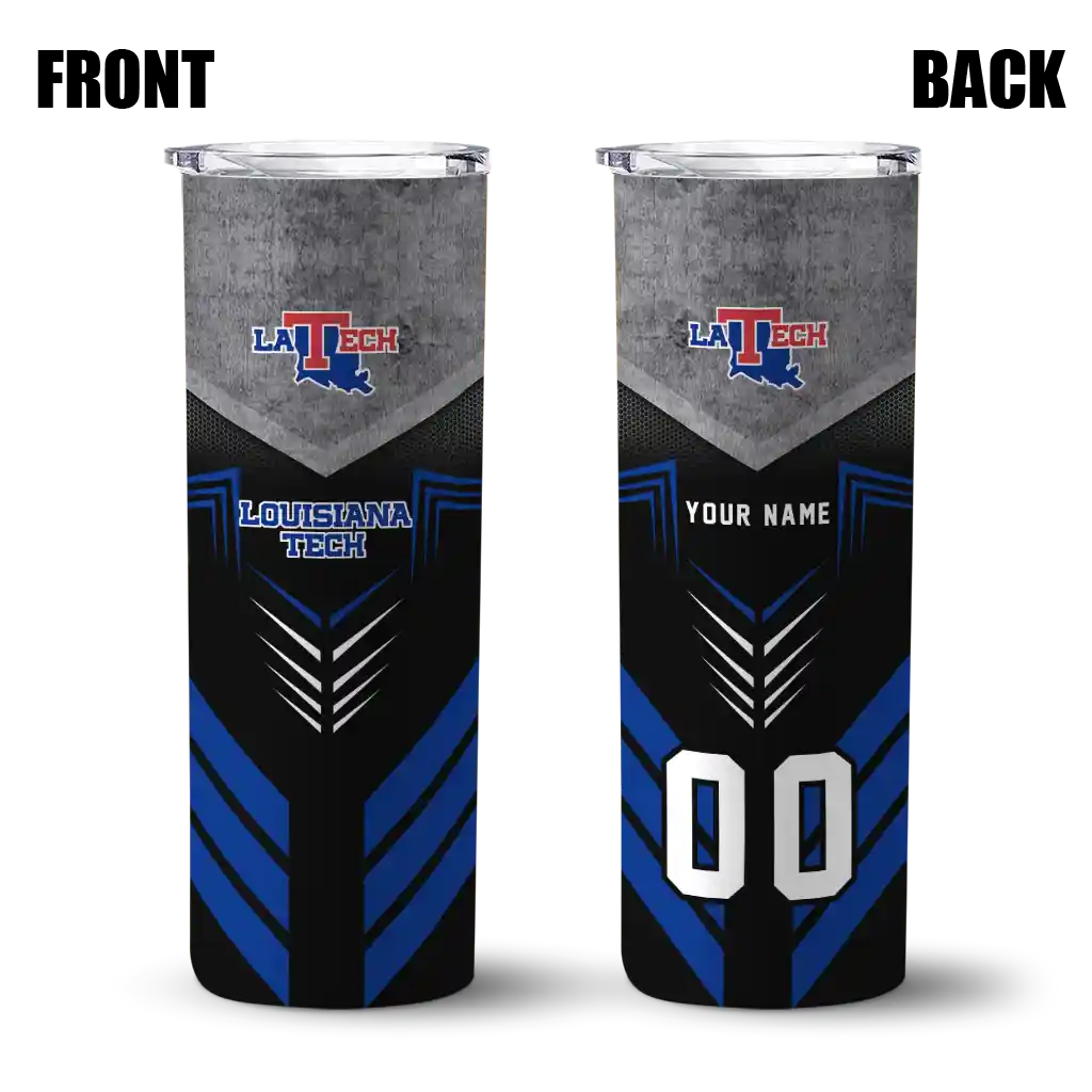 custom-la-tech-hexagon-honeycomb-blue-black-skinny-tumbler-fashion-forward.webp