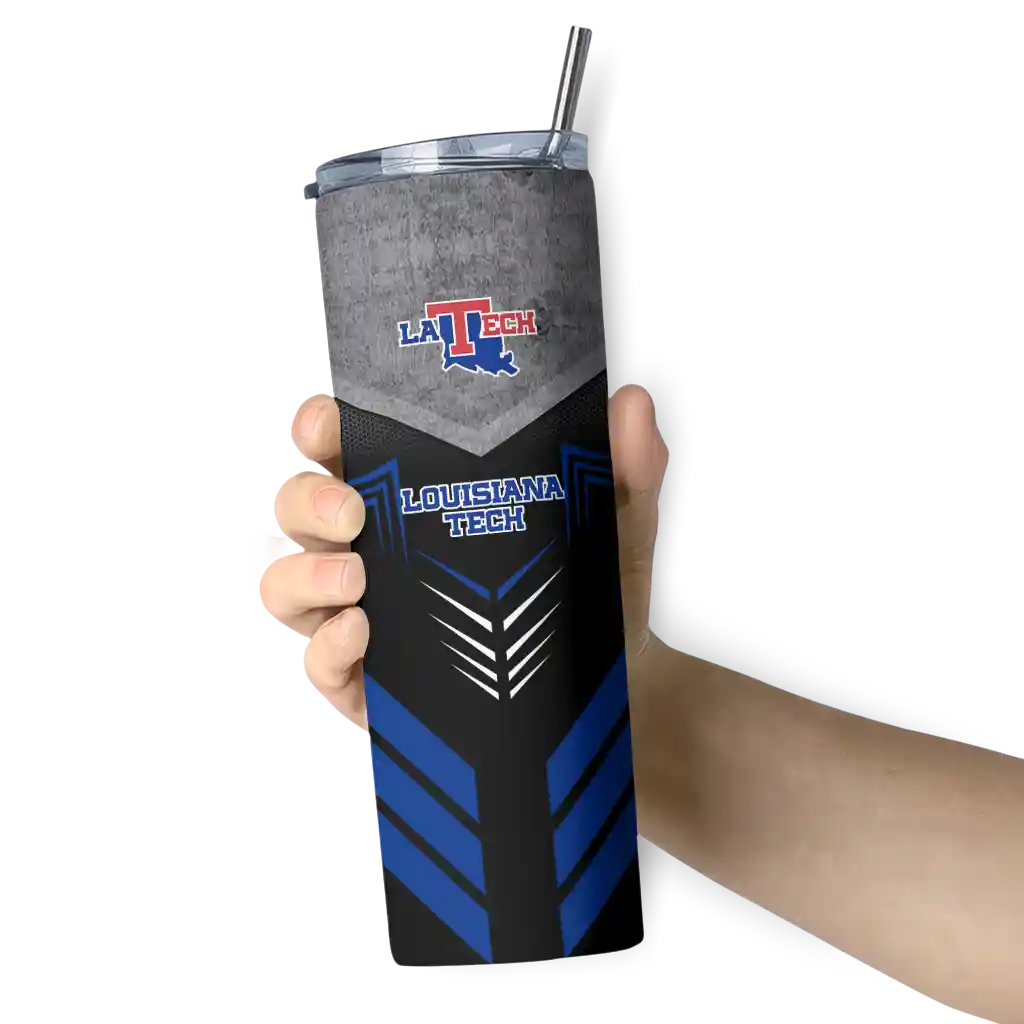 custom-la-tech-hexagon-honeycomb-blue-black-skinny-tumbler-premium-grade.webp