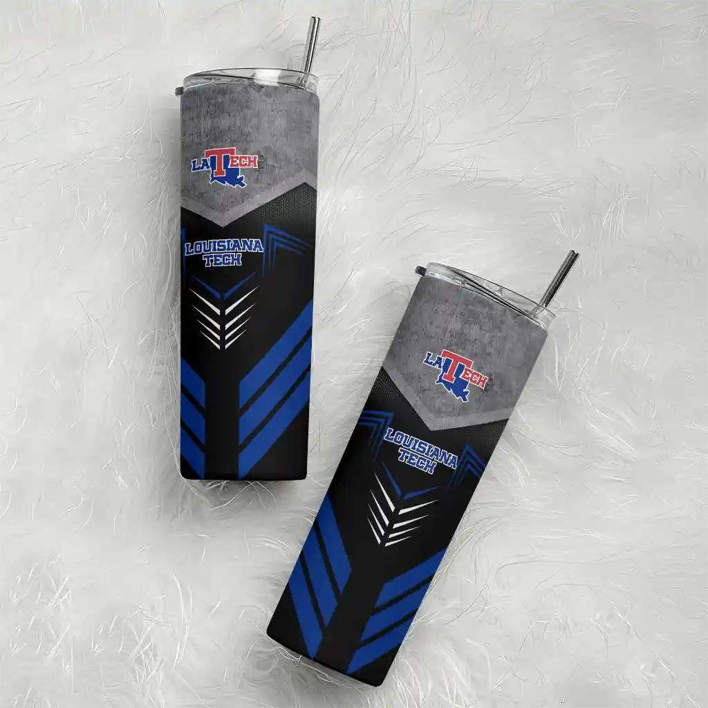 custom-la-tech-hexagon-honeycomb-blue-black-skinny-tumbler-top-rated.webp