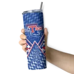 custom-la-tech-monogram-burst-blue-white-skinny-tumbler-best-selling.webp