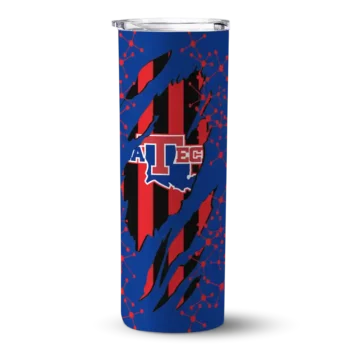 Custom LA Tech Star Pop Blue Black Skinny Tumbler