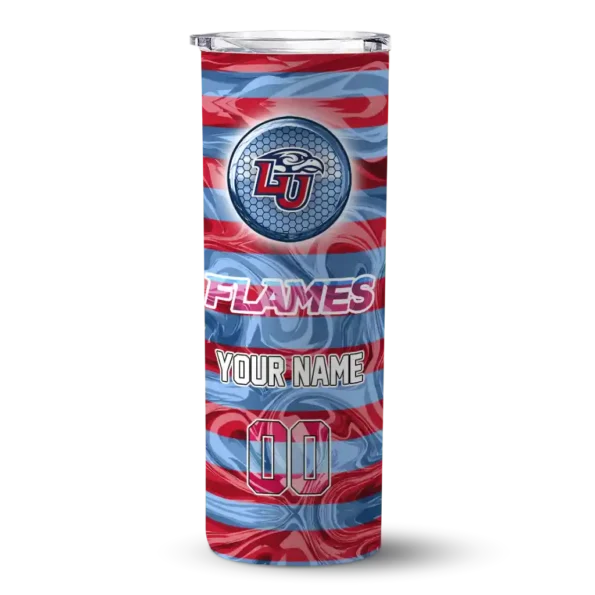 custom liberty flames patterned waves red skinny tumbler best selling