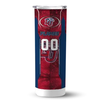 Custom Liberty Flames Stacked Diamond Red Skinny Tumbler