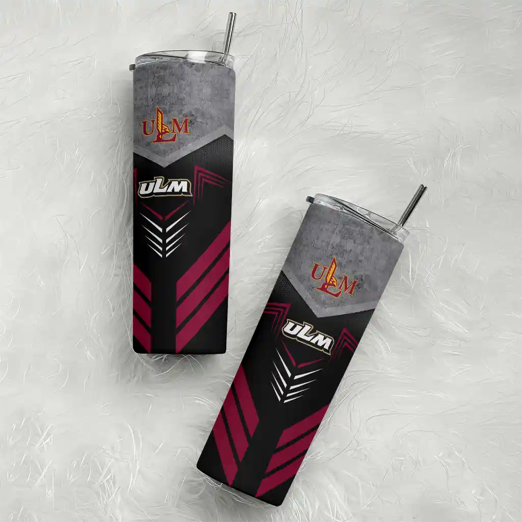 custom-louisiana-monroe-warhawks-hexagon-honeycomb-red-black-skinny-tumbler-top-rated.webp