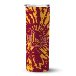 custom-louisiana-monroe-warhawks-metallic-grid-red-skinny-tumbler-best-selling.webp