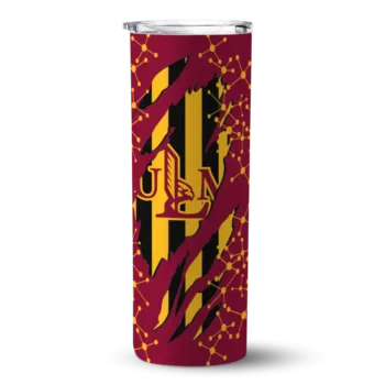 Custom Louisiana-Monroe Warhawks Star Pop Red Black Skinny Tumbler
