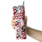 custom-louisiana-ragin-cajuns-claw-marks-red-white-skinny-tumbler-best-selling.webp