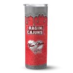 custom-louisiana-ragin-cajuns-pixel-fade-red-skinny-tumbler-best-selling-1.webp