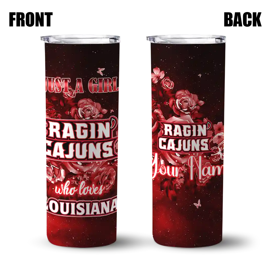 custom-louisiana-ragin-cajuns-rose-romance-red-black-skinny-tumbler-fashion-forward.webp