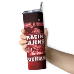 custom-louisiana-ragin-cajuns-rose-romance-red-black-skinny-tumbler-best-selling-1.webp