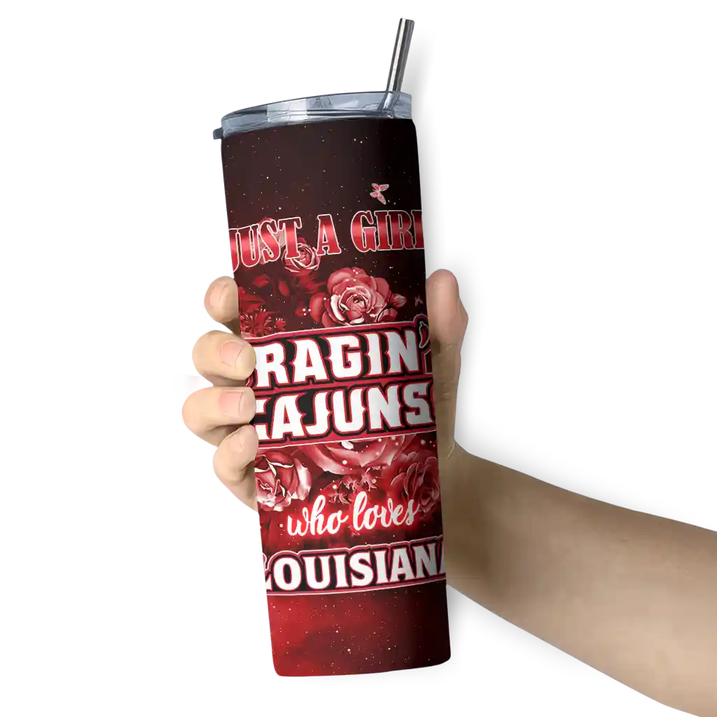 custom-louisiana-ragin-cajuns-rose-romance-red-black-skinny-tumbler-premium-grade.webp