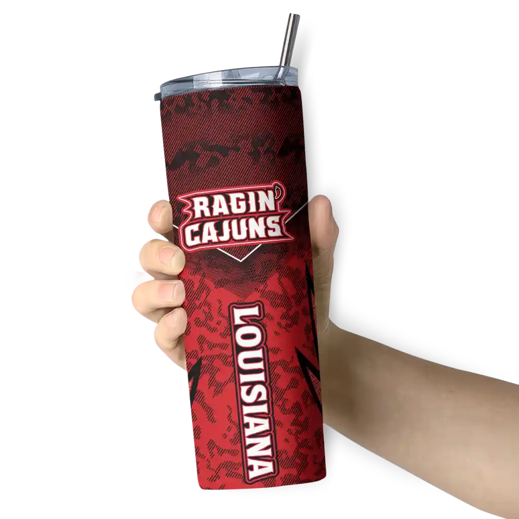 custom-louisiana-ragin-cajuns-spiral-burst-print-red-skinny-tumbler-premium-grade.webp