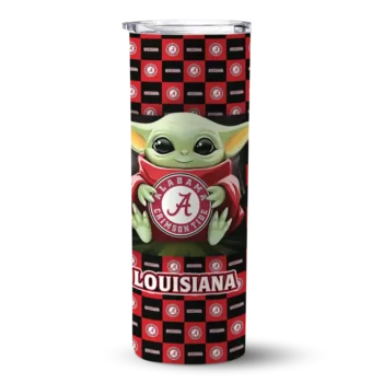 Louisiana Ragin' Cajuns Tumber - Custom Yoda Cozy Skinny Red Black