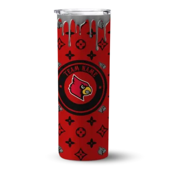 Custom Louisville Cardinals Camo Streak Red Skinny Tumbler