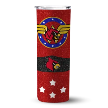 Custom Louisville Cardinals Star Cluster Red Skinny Tumbler
