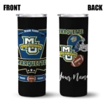 custom marquette golden eagles helmet belt blue black skinny tumbler best selling 1.webp