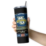 custom marquette golden eagles helmet belt blue black skinny tumbler best selling 1.webp
