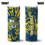 custom-marquette-golden-eagles-metallic-grid-blue-skinny-tumbler-best-selling.webp