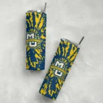 custom-marquette-golden-eagles-metallic-grid-blue-skinny-tumbler-best-selling.webp