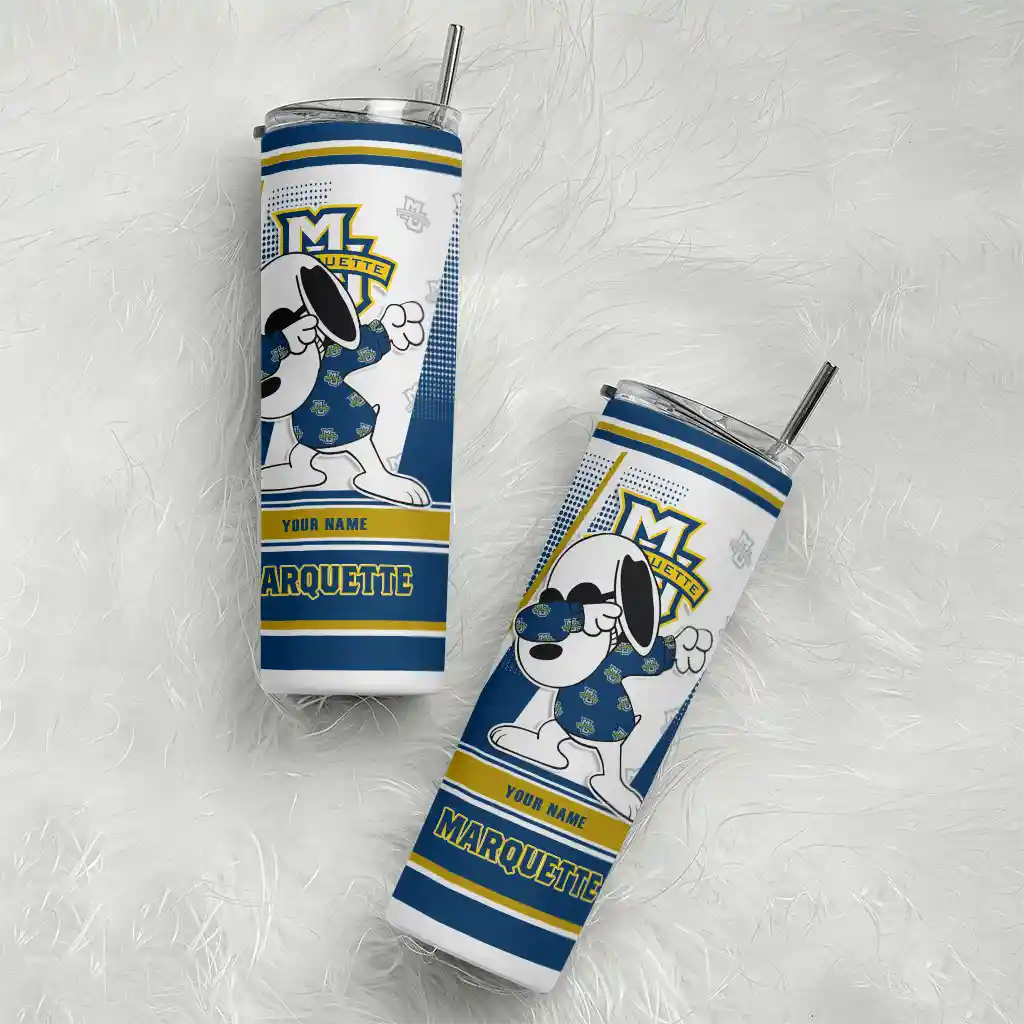 custom-marquette-golden-eagles-snoopy-dog-blue-white-skinny-tumbler-top-rated.webp