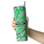 custom-marshall-thundering-herd-helmet-clash-green-skinny-tumbler-best-selling.webp