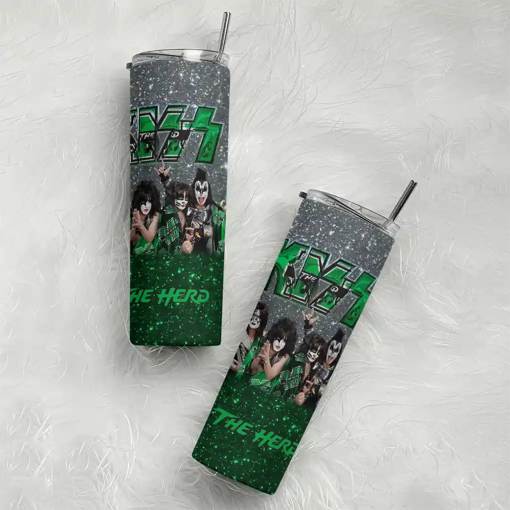 custom-marshall-thundering-herd-kiss-band-gray-skinny-tumbler-top-rated.webp