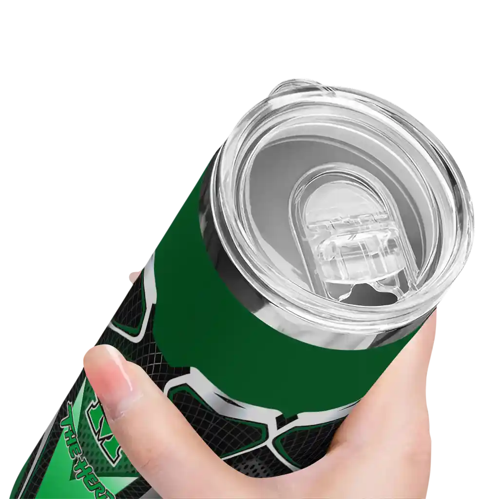 custom-marshall-thundering-herd-superman-emblem-green-black-skinny-tumbler-high-quality.webp