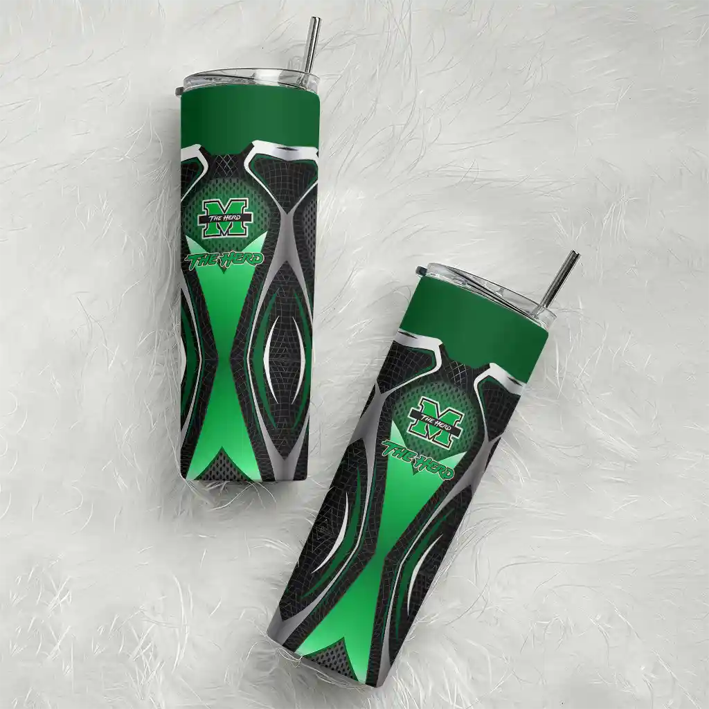 custom-marshall-thundering-herd-superman-emblem-green-black-skinny-tumbler-top-rated-1.webp