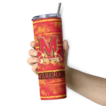custom-maryland-terrapins-chevron-patch-red-skinny-tumbler-best-selling.webp