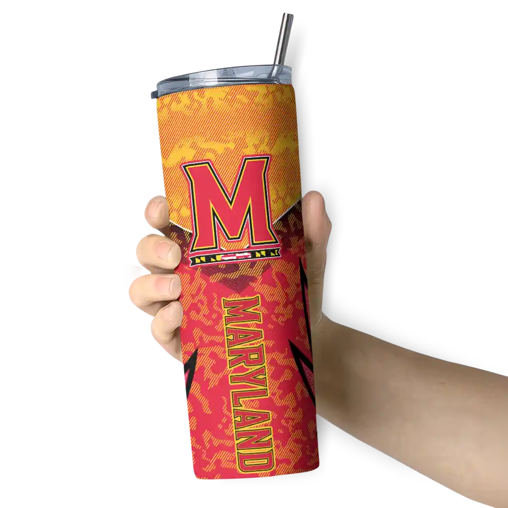 custom-maryland-terrapins-spiral-burst-print-red-skinny-tumbler-premium-grade.webp