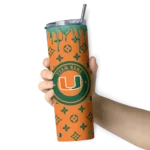 custom-miami-hurricanes-camo-streak-orange-skinny-tumbler-best-selling.webp