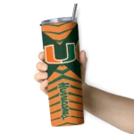 custom-miami-hurricanes-camo-texture-orange-skinny-tumbler-best-selling.webp
