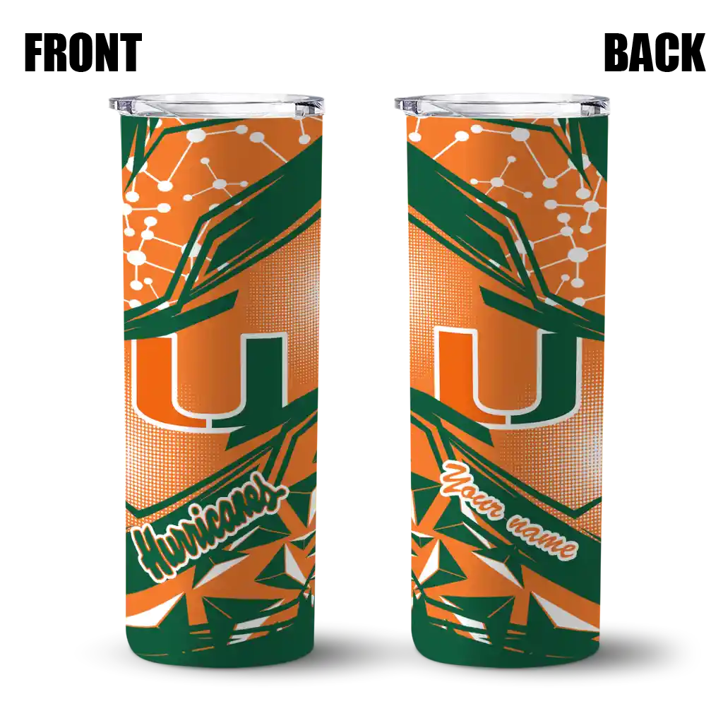 custom-miami-hurricanes-helmet-clash-orange-skinny-tumbler-fashion-forward.webp