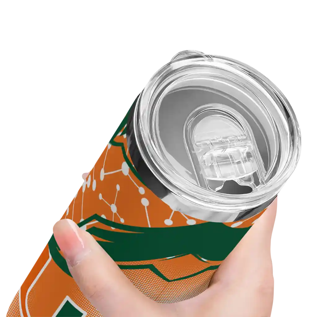 custom-miami-hurricanes-helmet-clash-orange-skinny-tumbler-high-quality-1.webp