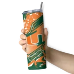 custom-miami-hurricanes-helmet-clash-orange-skinny-tumbler-best-selling.webp