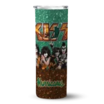 custom-miami-hurricanes-kiss-band-green-skinny-tumbler-best-selling-1.webp
