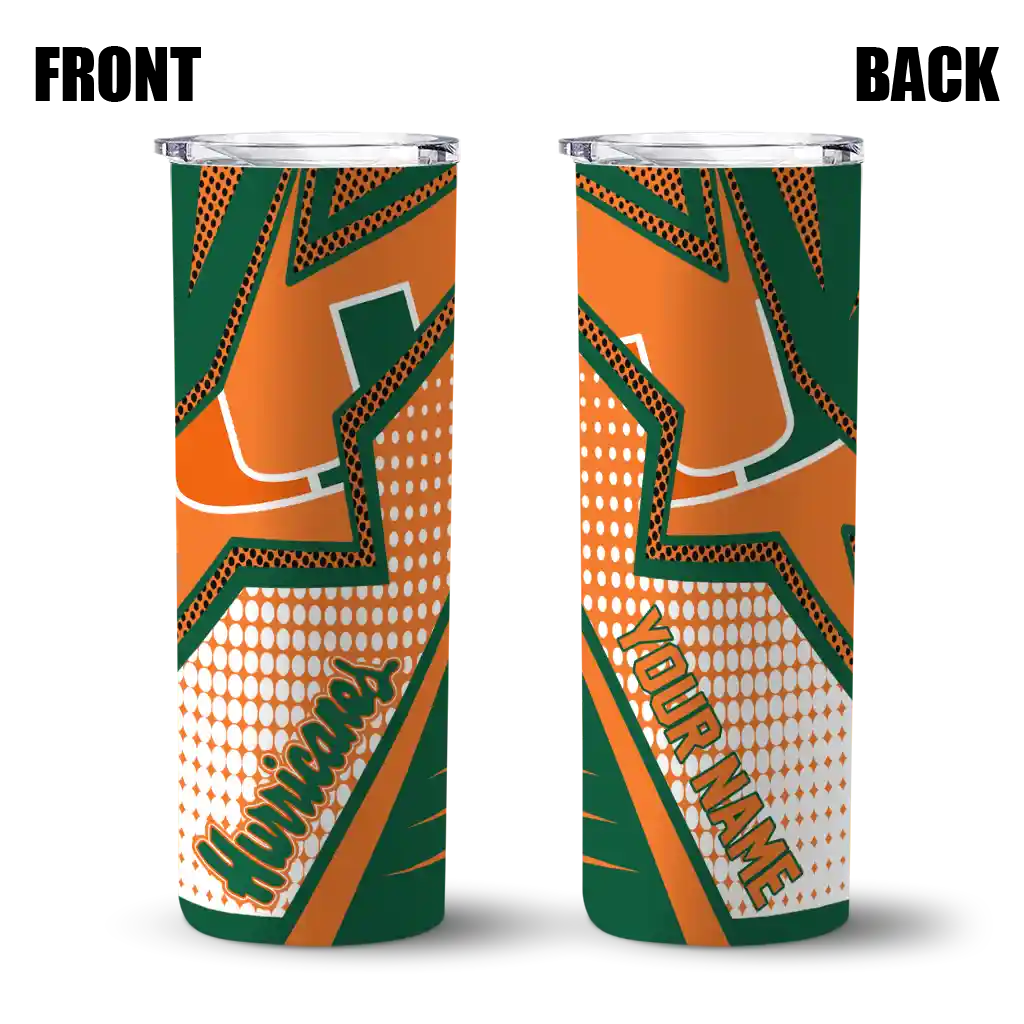 custom-miami-hurricanes-web-stripes-orange-white-skinny-tumbler-fashion-forward.webp
