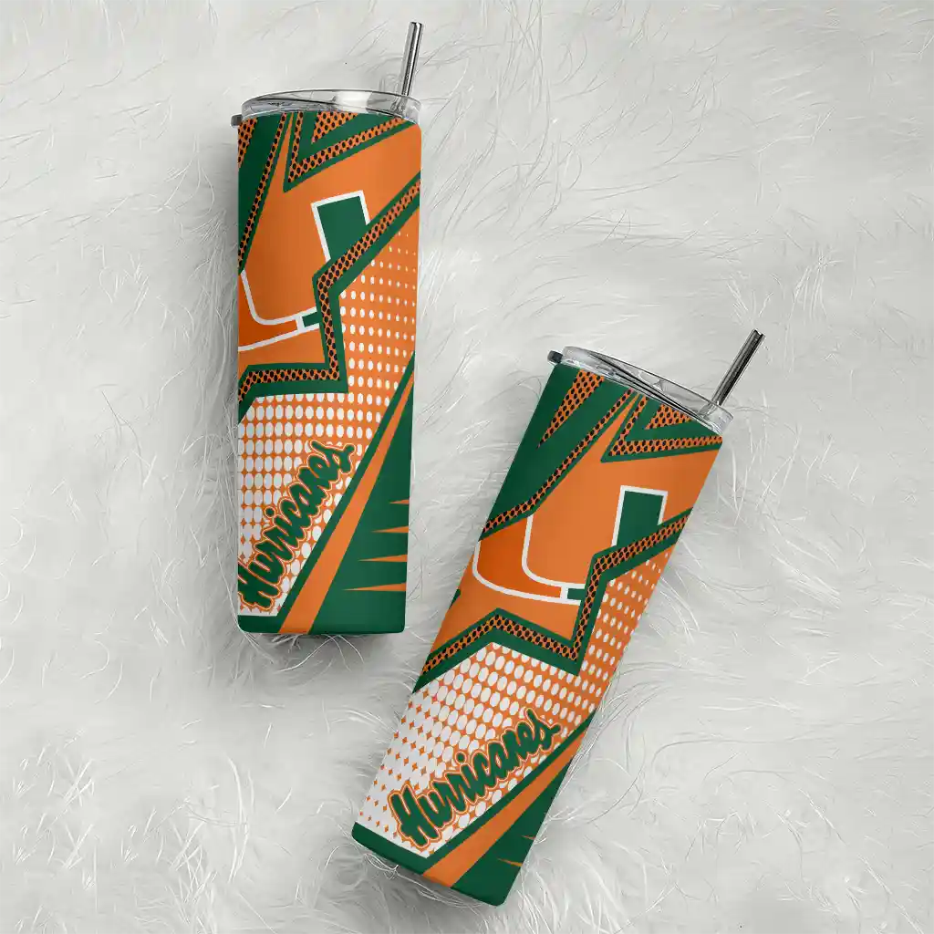 custom-miami-hurricanes-web-stripes-orange-white-skinny-tumbler-top-rated.webp