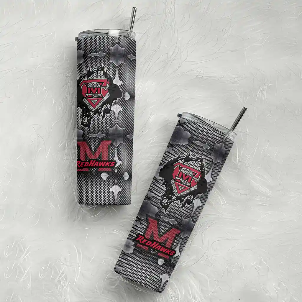 custom-miami-redhawks-chevron-v-red-gray-skinny-tumbler-top-rated.webp