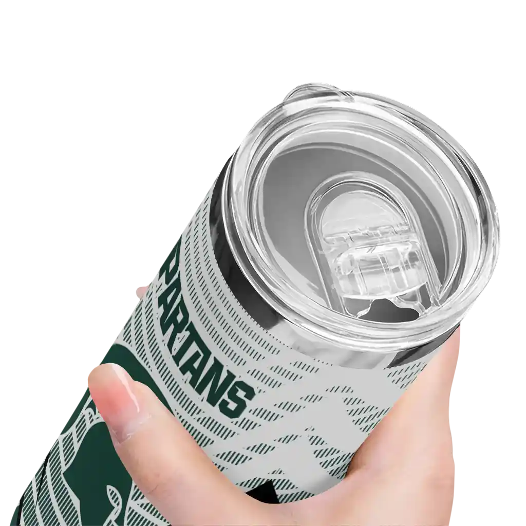 custom-michigan-state-spartans-chevron-stripes-green-skinny-tumbler-high-quality.webp